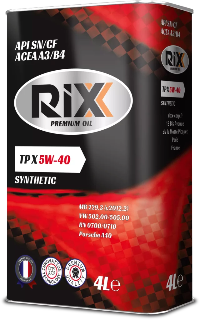Моторное масло   синт RIXX TP X 5W-40 SN/CF  4 л.