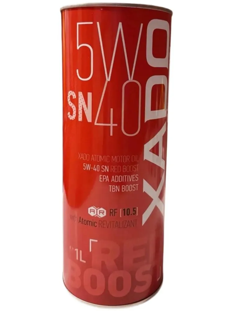 XADO Atomic Oil  5W-40 SN RED BOOST  (жестебанка 1 л)